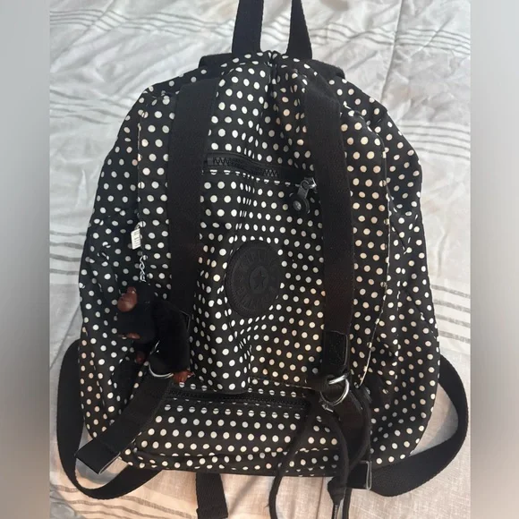 Kipling Dotted Black Backpack - Picture 2 of 8